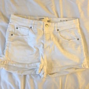 White Jean Shorts